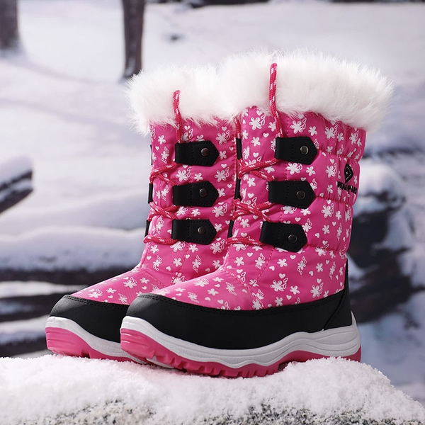 Kids Winter Snow Boots - PINK - 5